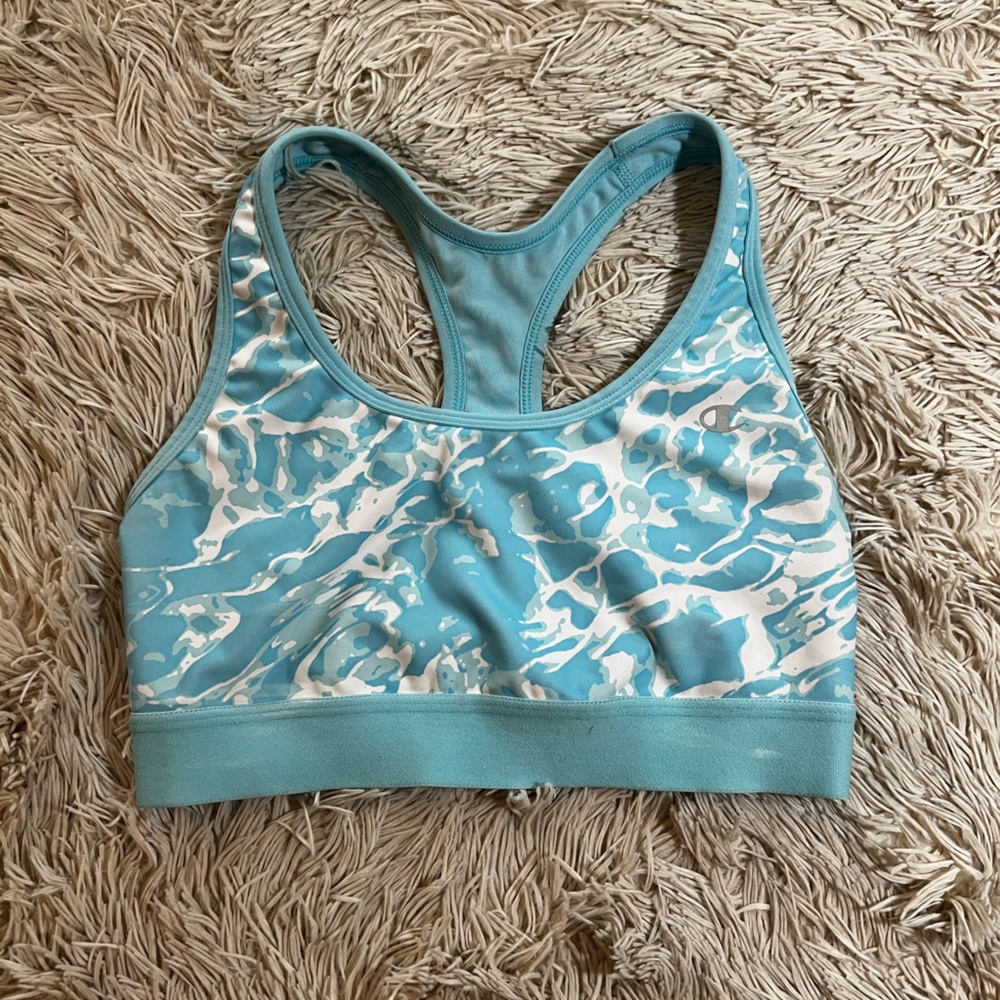 Champion Blue Marbled Sports Bra